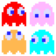 Blinky, Pinky, Inky, and Clyde